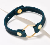 Giving Bracelet Gold Honeycomb Geometric Center Blue Bracelet